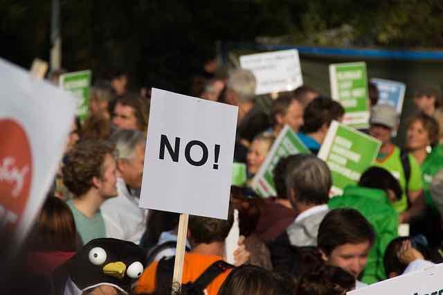 manifestantes em protesto